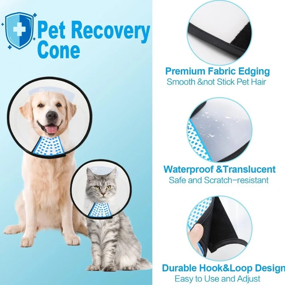 🔴 New ‘Supet’ Adjustable Clear Recovery Collar For Dog Size 2XL 19-22”